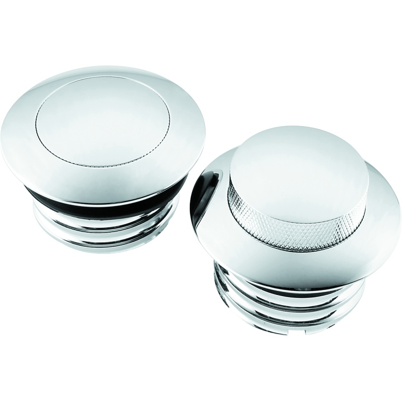 Bikers Choice 82 Up W/Dual Cap Chrome Pop Up Billet Gas CapSet