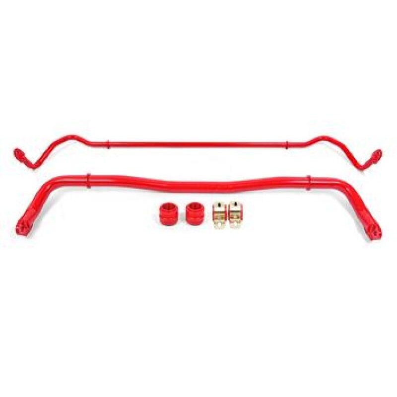 BMR 08-20 Dodge Challenger Front/Rear Sway Bar Kit w/ Bushings - Red