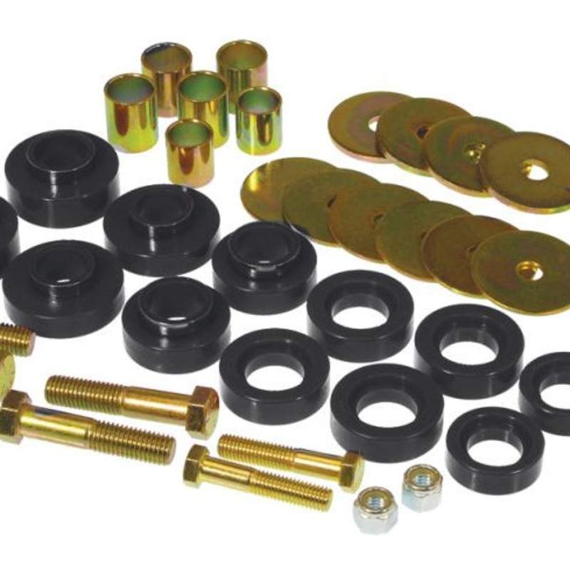 Prothane 67-81 Chevy Camaro Body Mount Kit w/ Hardware - Black