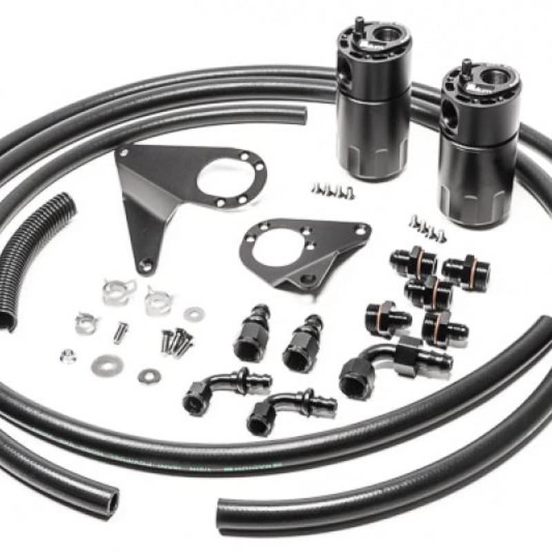 Radium Engineering Dual Catch Can Kit 08-16 Mitsubishi Evo Fluid Lock