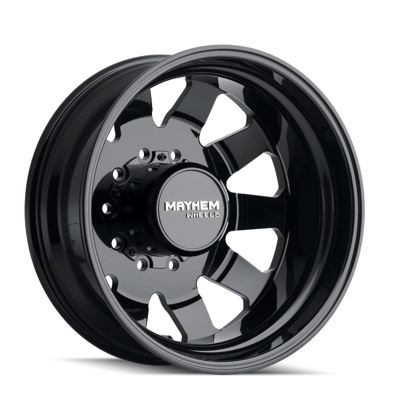Mayhem 8181 Challenger Dually 22x8.25 / 10x225 BP / 169mm Offset / 170.1mm Hub Full Black Wheel