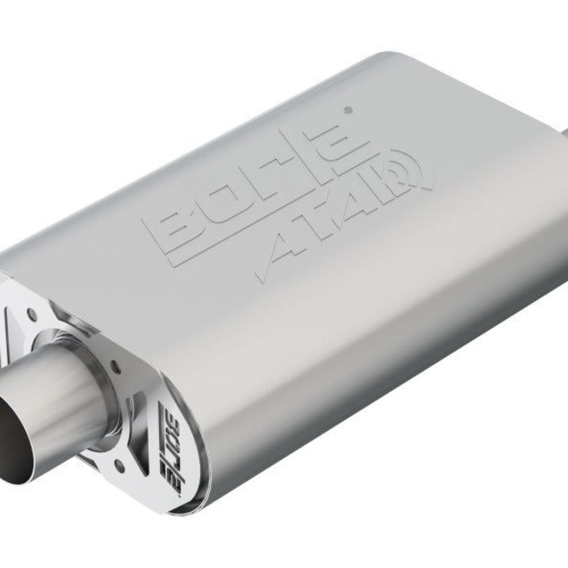 Borla CrateMuffler SBC Hot 350/383 2.5 inch Offset/Center 14in x 4.35in x 9in Oval Atak Muffler