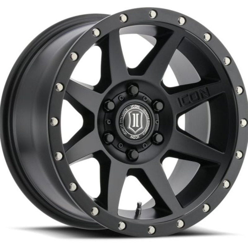 ICON Rebound 17x8.5 6x5.5 25mm Offset 5.75in BS 95.1mm Bore Satin Black Wheel