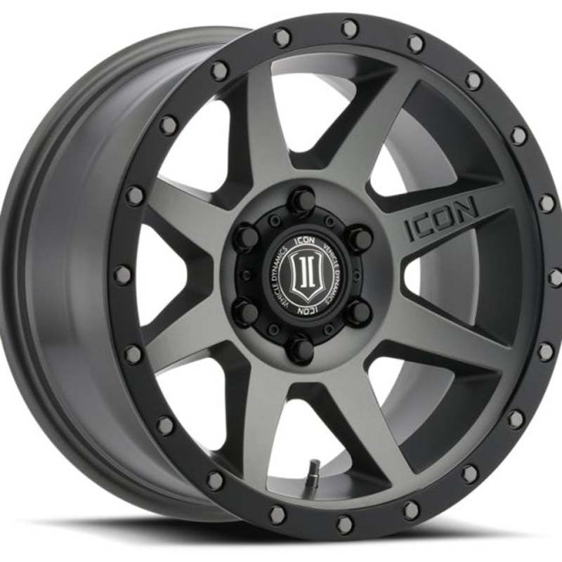 ICON Rebound 17x8.5 6x5.5 25mm Offset 5.75in BS 95.1mm Bore Titanium Wheel